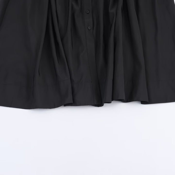 Damen Maxikleid im Hemdblusenstil mit Bindegürtel und schwingendem A‑Linienrock Drune