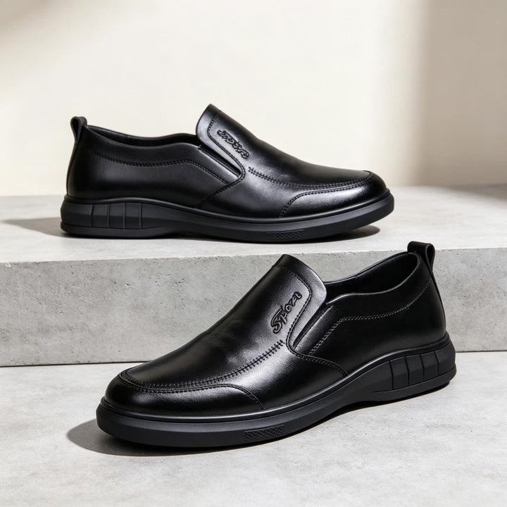 Herren Bequeme Leder Slipper Drune