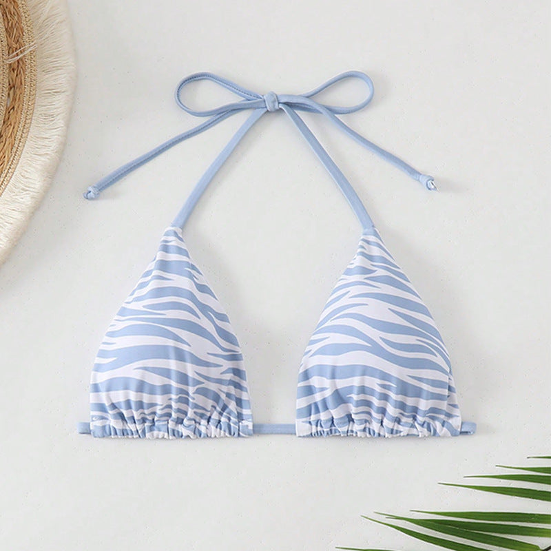 Damen Triangel-Bikini mit verspieltem Wellenmuster Drune