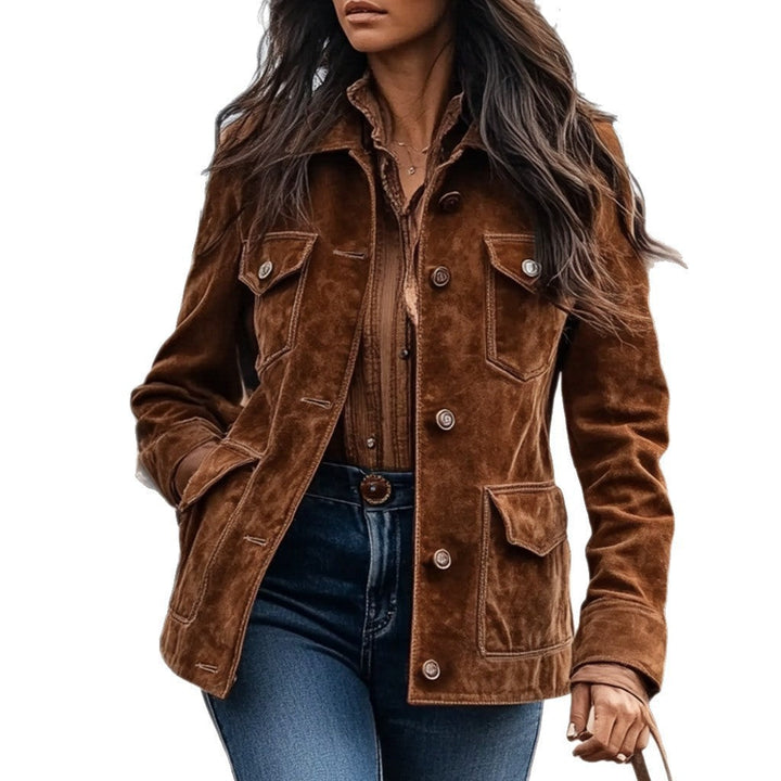 Damen Vegan-lederjacke mit Taschen