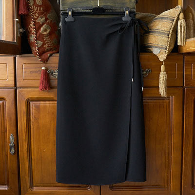 Damen Eleganter Wickelrock aus hochwertigem Stoff Drune