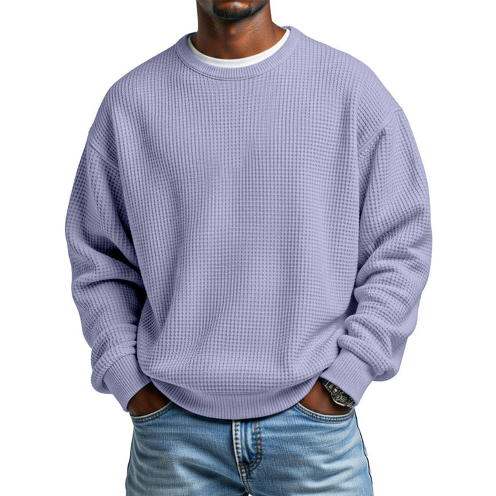 Herren Bequemer Sweatpullover mit Waffelstruktur Drune