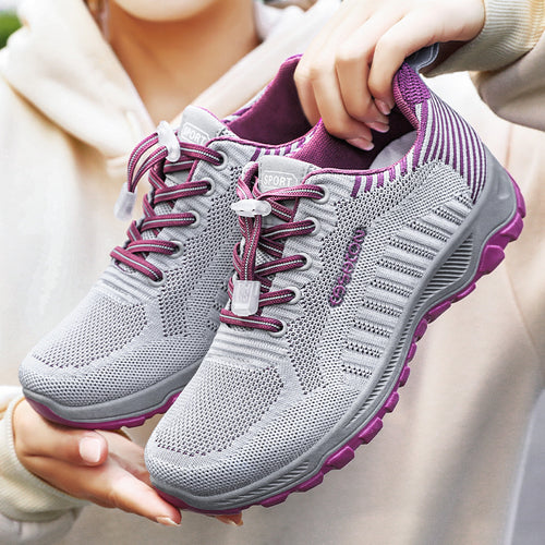 Herren nan multifunktionaler Strick-Sportschuh mit Schnellzug-Schnürung, stoßdämpfender EVA-Zwischensohle und griffiger Trailaußensohle Drune