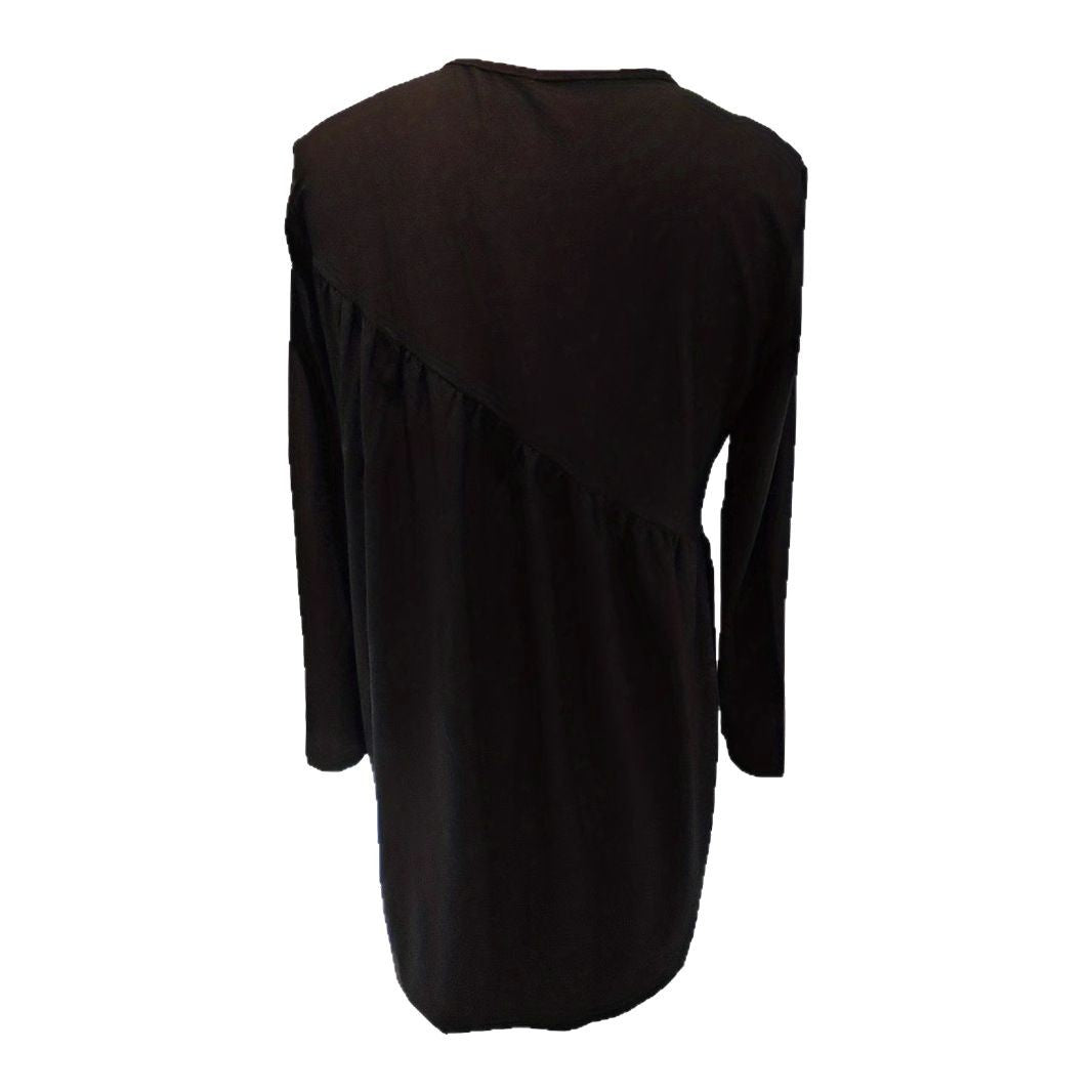 Damen Lässiges Jersey-Minikleid mit diagonaler Raffung und kastiger Silhouette Drune