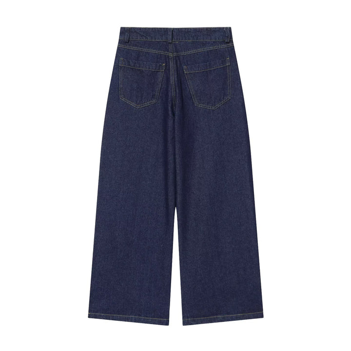 Damen Hochtaillierte Jeanshose kurz geschnitten mit weitem Bein und Fünf‑Taschen‑Schnitt Drune