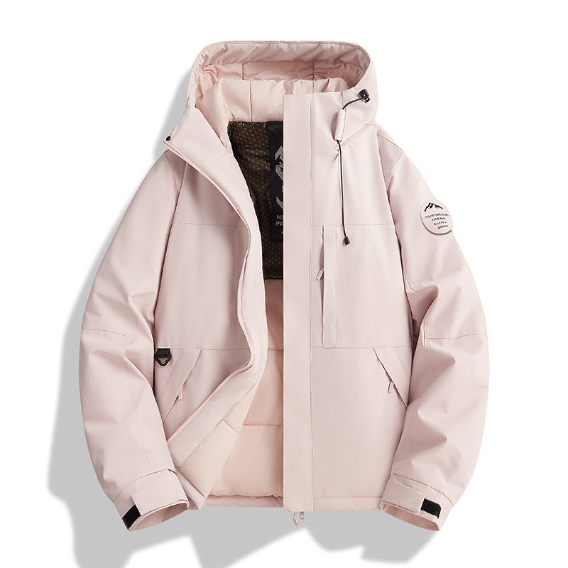 Damen Wattierte Winterjacke mit Kapuze, wasserabweisend und winddicht Drune