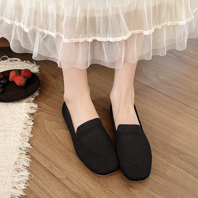 Damen Moderne Slingback-Schuhe mit Atmungsaktivem Netzmaterial und Elastischem Einschlupf Drune