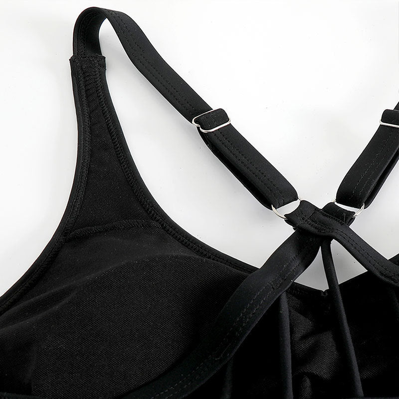 Damen Sportliches Tankini-Set mit verstellbaren Trägern und figurformendem Schnitt Drune