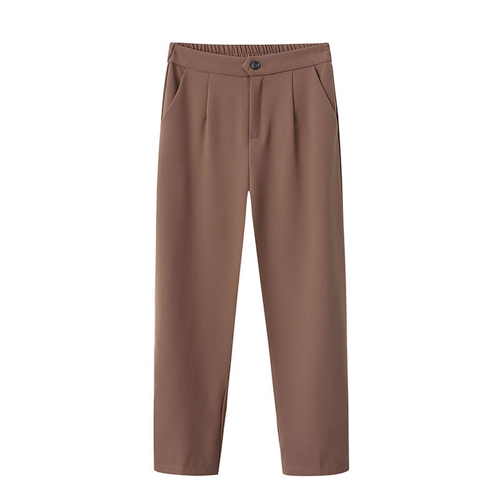 Damen elegantes Cropped-Hosenmodell mit hohem Bund und edlen Falten Drune
