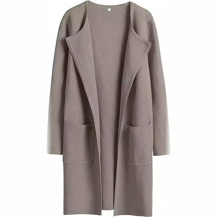 Damen Oversized Strickmantel mit offenen Fronten und praktischen Taschen Drune