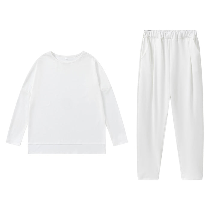 Damen Sportliches Sweat-Outfit mit elastischem Bund und geräumigen Taschen Drune