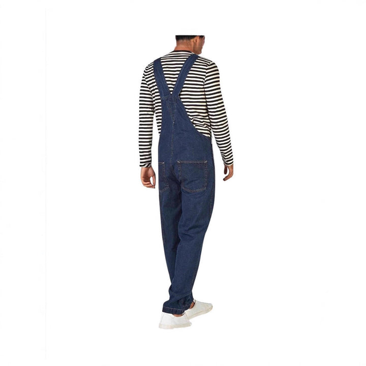 Herren Jeans Latzhose mit Taschen und verstellbaren Trägern