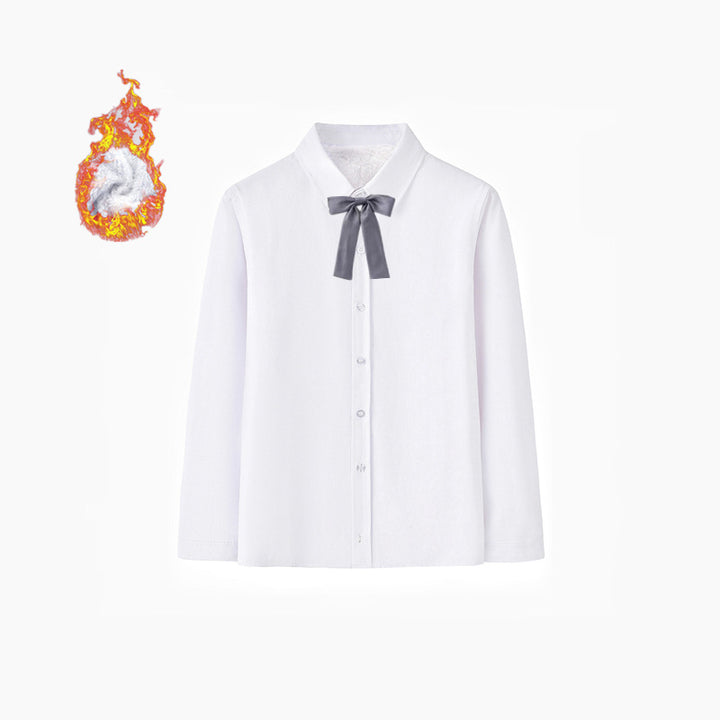 Damen Elegantes Langarmhemd mit weicher Innenseite Drune