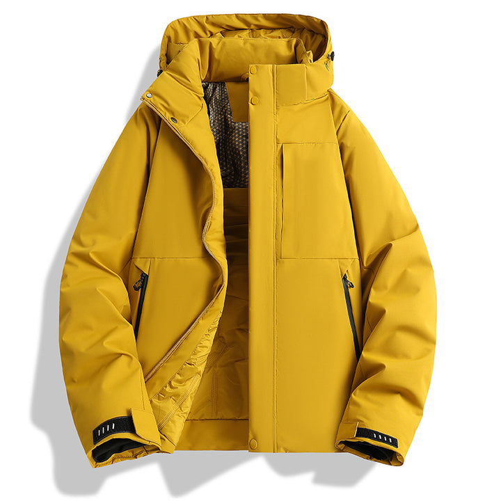 Damen wattierte Kapuzen-Outdoorjacke mit winddichter Membran und isolierendem Thermofutter Drune