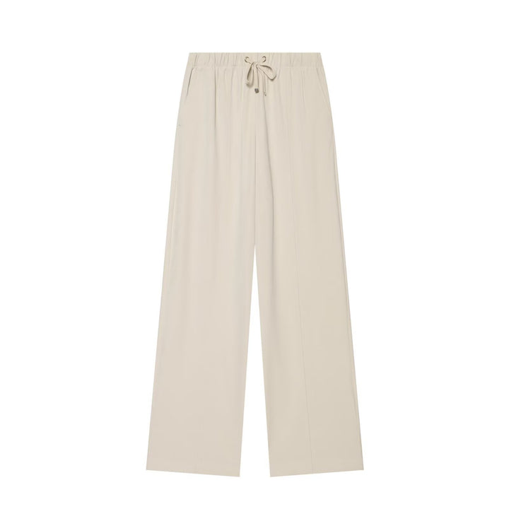 Damen Weite Palazzo-Loungehose mit Tunnelzug und Bügelfalte Drune