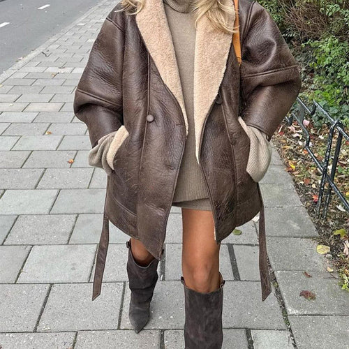 Damen Lässige jacke mit weichem Futter und praktischen Taschen Drune