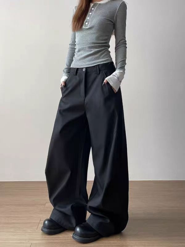 Damen Übergroße Stoffhose Drune