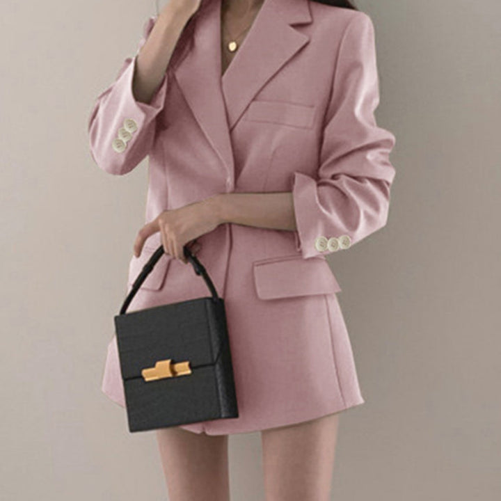 Damen Eleganter Kurzblazer mit Schalkragen Drune
