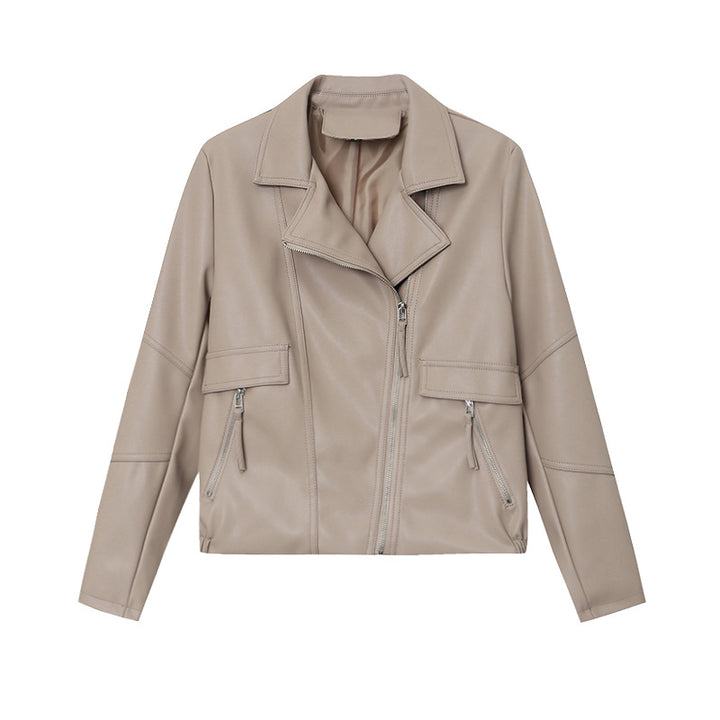 Damen Moderne Bikerjacke mit lässigem Schnitt Drune