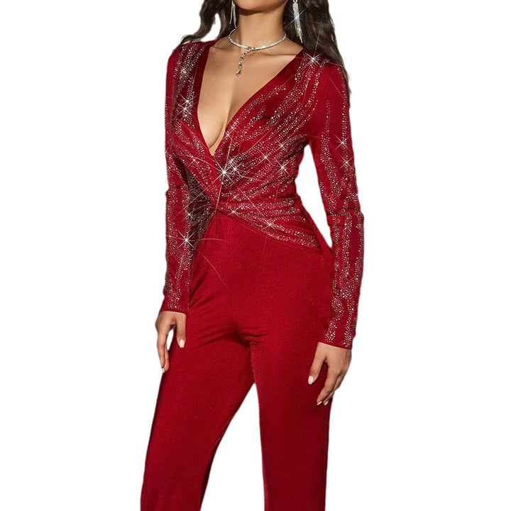 Damen Glamouröser Jumpsuit mit funkelnden Akzenten Drune