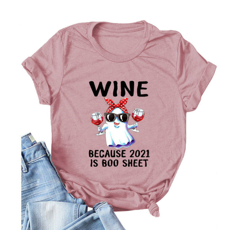 Damen Verspielt Geist-Themen Grafik T-Shirt Drune