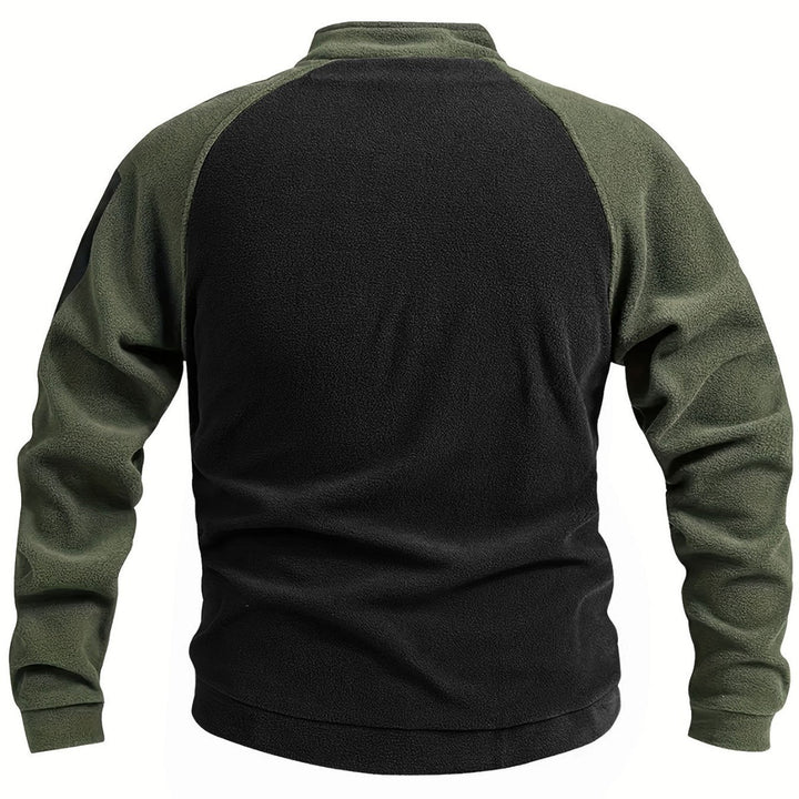 Herren Technischer Fleece-Pullover mit winddichter Frontpaneel und Armtasche Drune