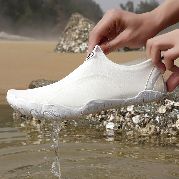 Damen nan leichte und flexible Wasserschuhe mit atmungsaktivem Strick-Obermaterial und rutschfester Profilsohle Drune