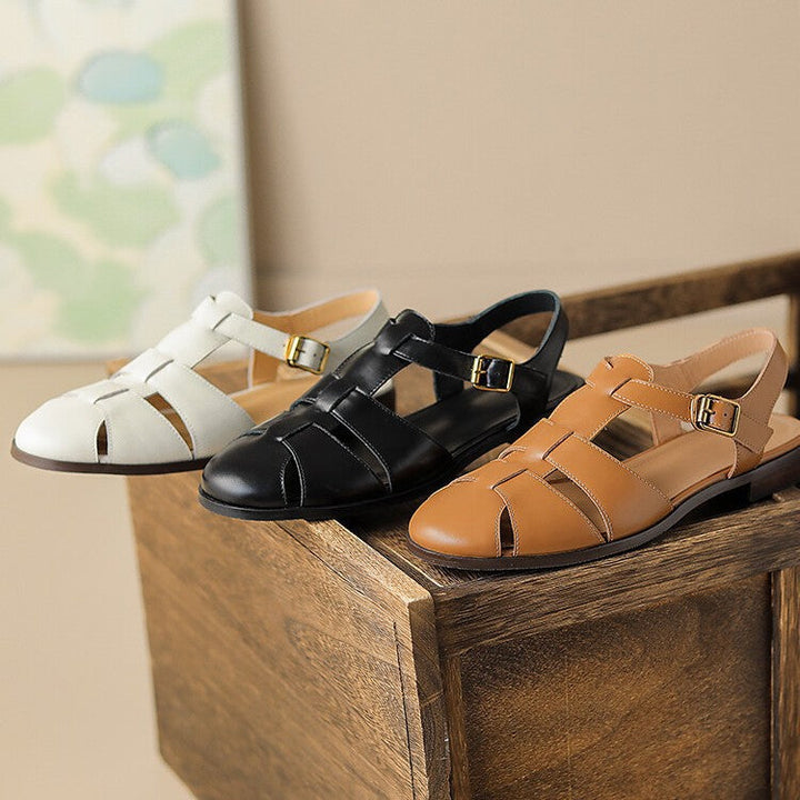 Damen Sandalen mit elegantem Schnallenverschluss und modischem Riemendesign Drune