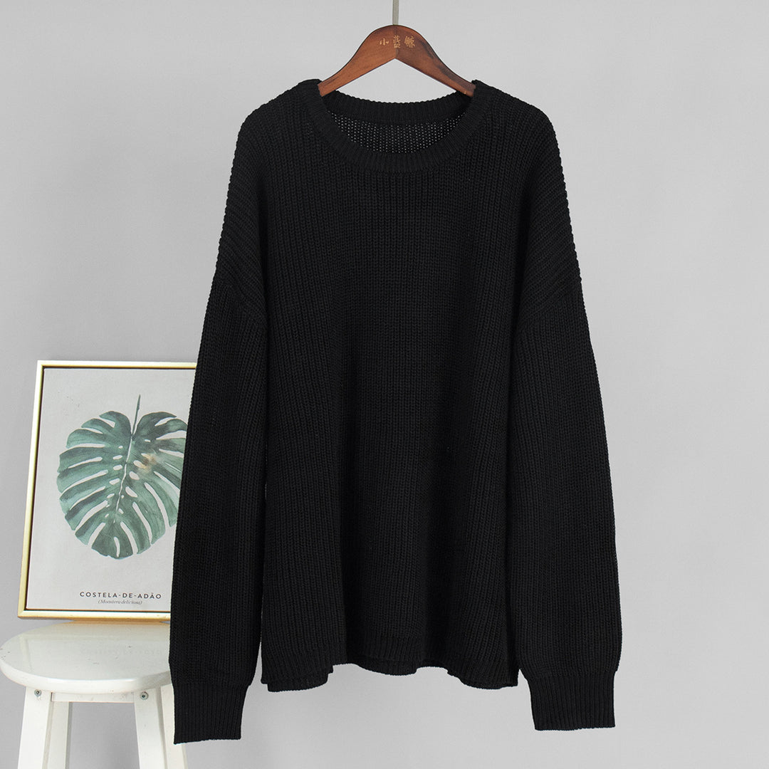 Damen Oversized Strickpullover mit lässigem Schnitt Drune