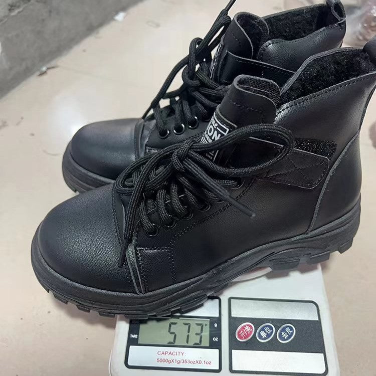 Damen nan modische Plateau-Hightop-Sneaker mit Klettriemen, gepolstertem Komfortfußbett und profiliertem Traktorabsatz Drune