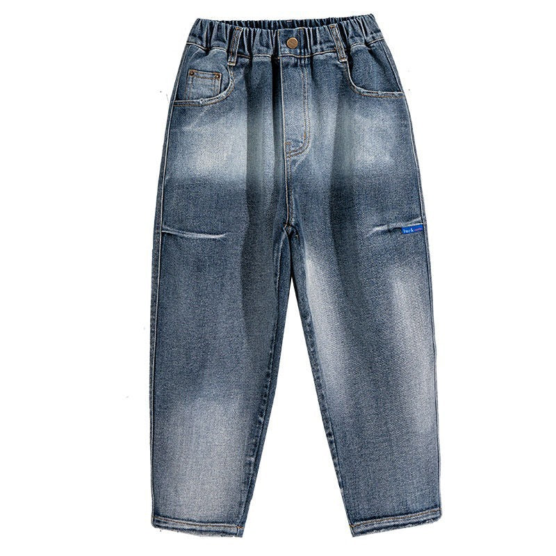 Unisex lässige baggy Jeans mit kreativen Designelementen Drune