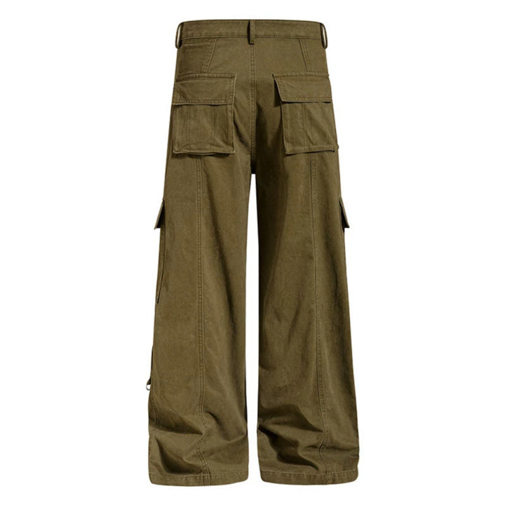 Damen Weite Cargo-Culottehose mit Multi-Taschen und Druckknopf-Seitenverstellung Drune