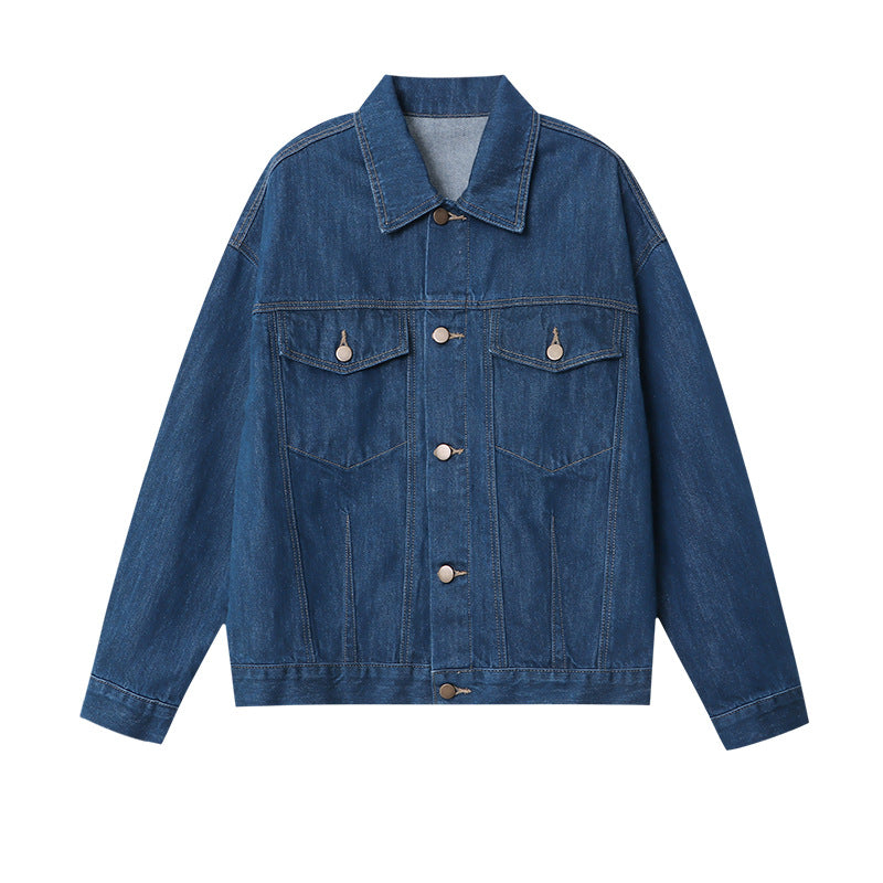 Damen lässige Denimjacke im Oversized-Stil Drune