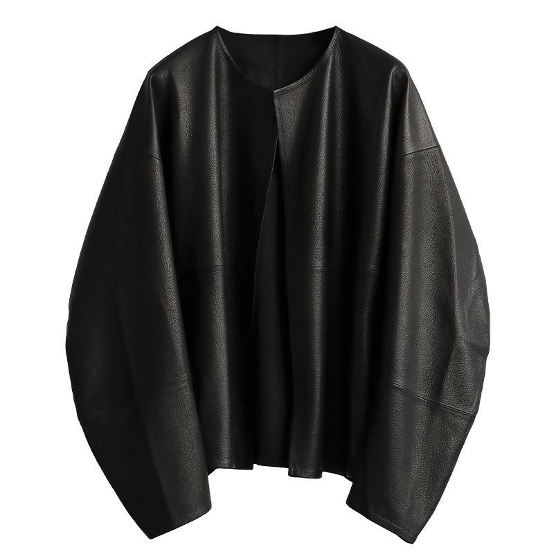 Damen Oversized Lederjacke Drune