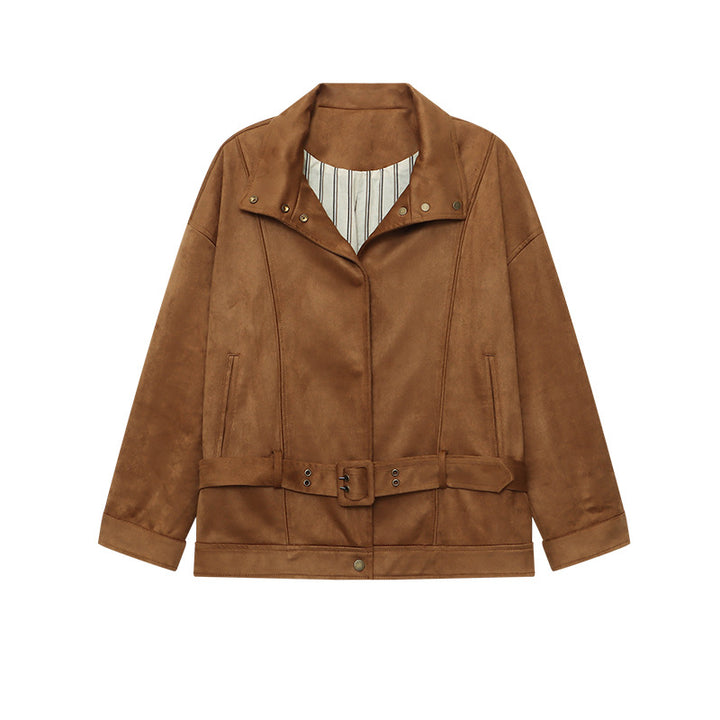 Damen lässige Übergangsjacke mit praktischen Taschen und modischem Stehkragen Drune