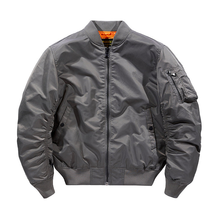Herren  leichte MA-1 Flugbomberjacke im Stil mit Taschenutilityfach und gerippten Abschlüssen Drune