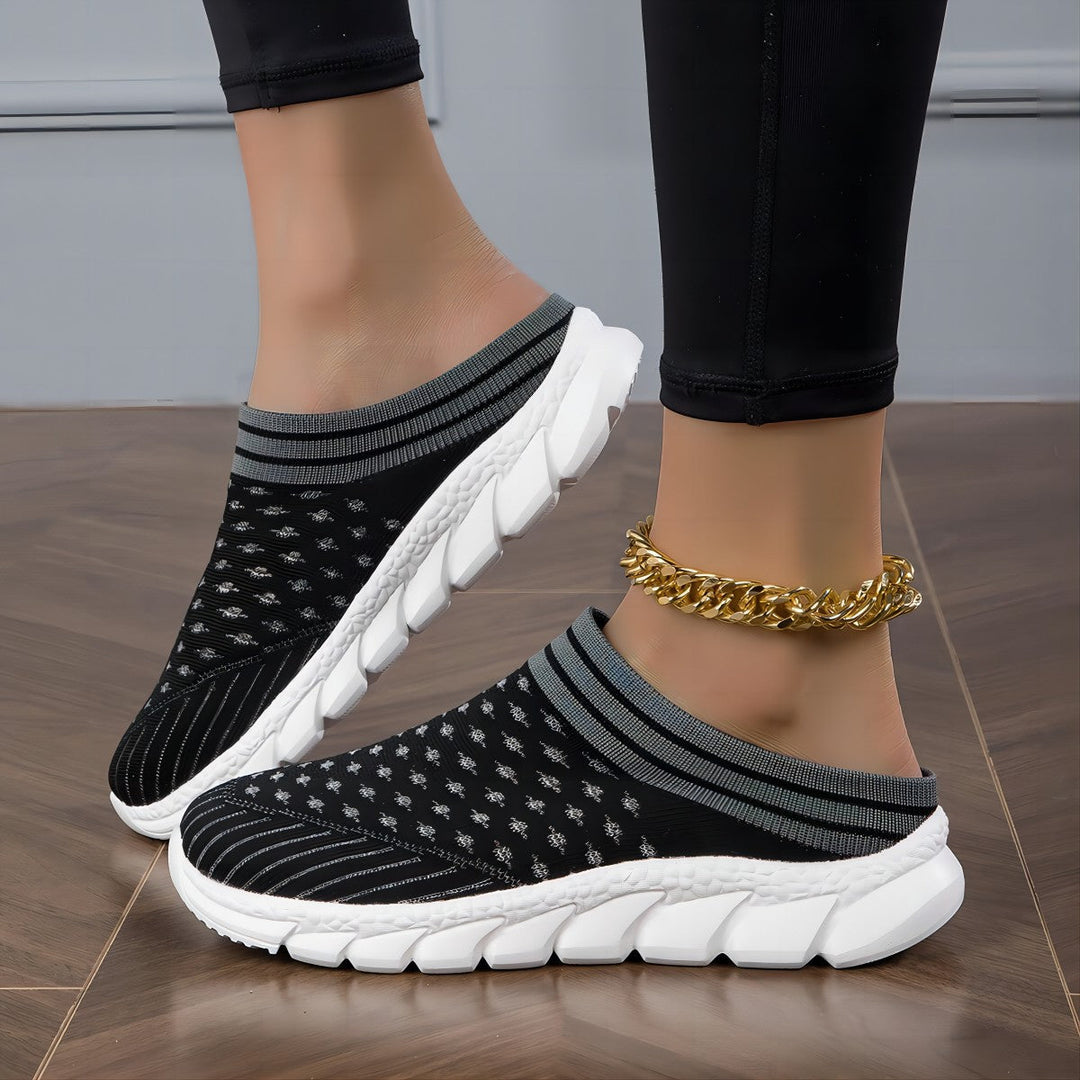 Damen Slip-On Clogs mit atmungsaktivem Obermaterial und rutschfester Sohle Drune