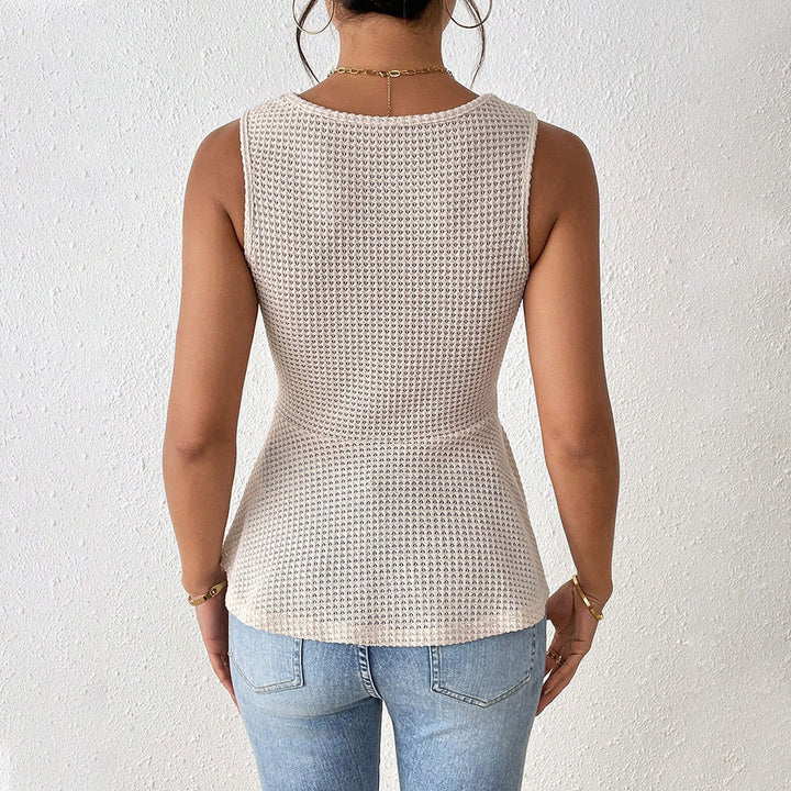 Damen Elegantes Trägertop mit fließendem Schnitt und dekorativem Knoten Drune