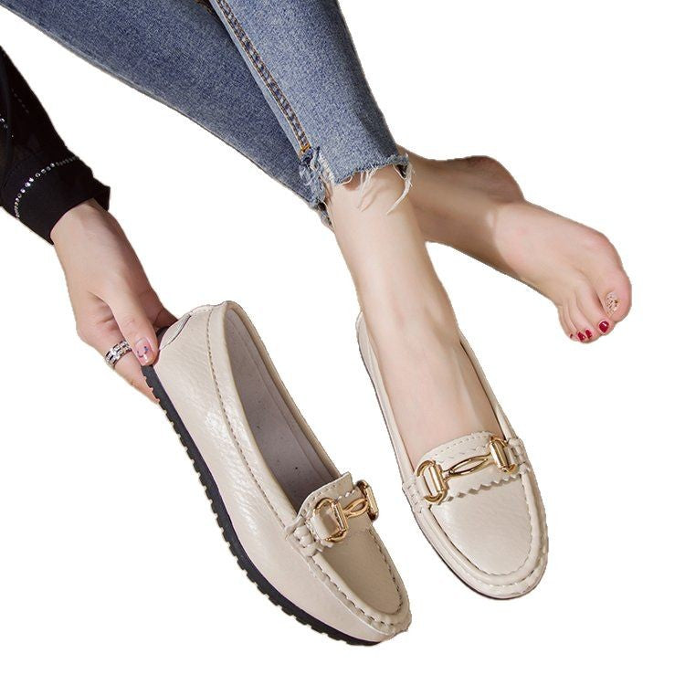 Damen Mokassins mit elegantem Schnallen-Detail und markantem Designs Drune