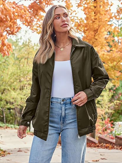 Damen Oversized Kunstlederjacke Drune