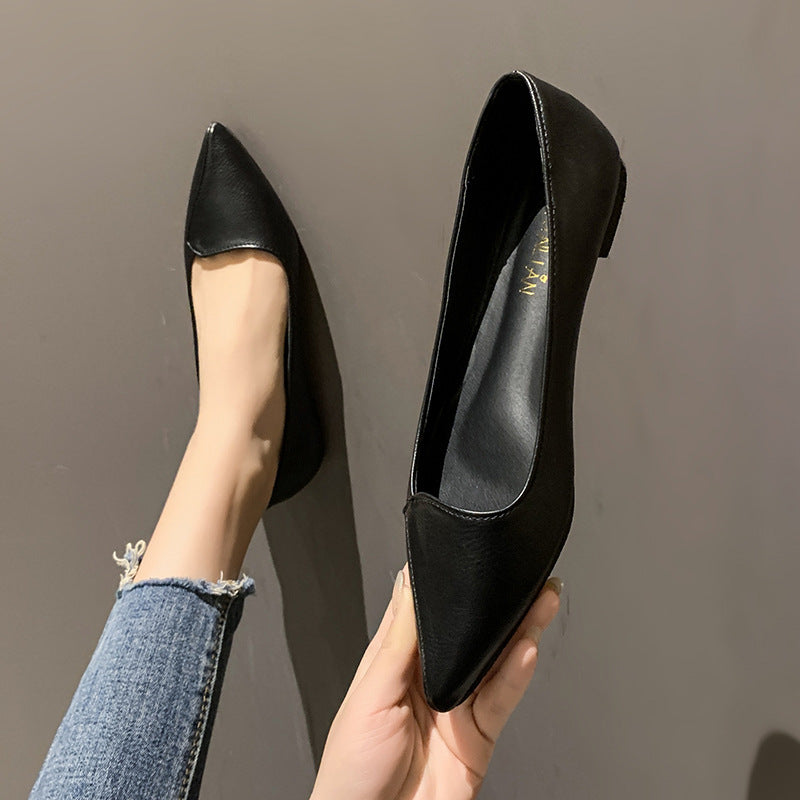 Damen spitze Ballerinas aus hochwertigem Leder Drune
