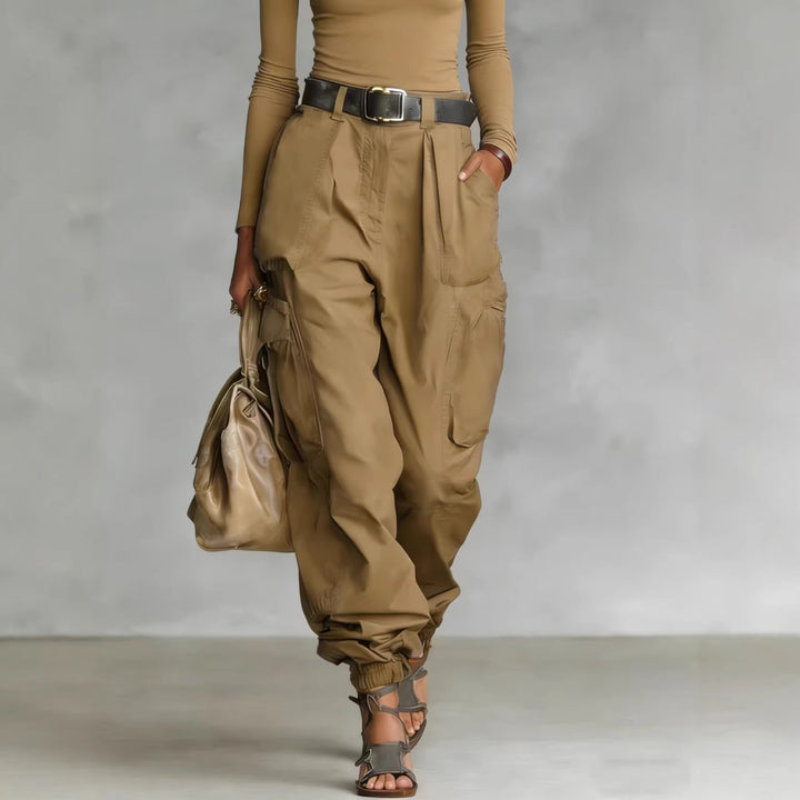 Damen Cargo-Hose mit elastischem Bund und praktischen Taschen Drune