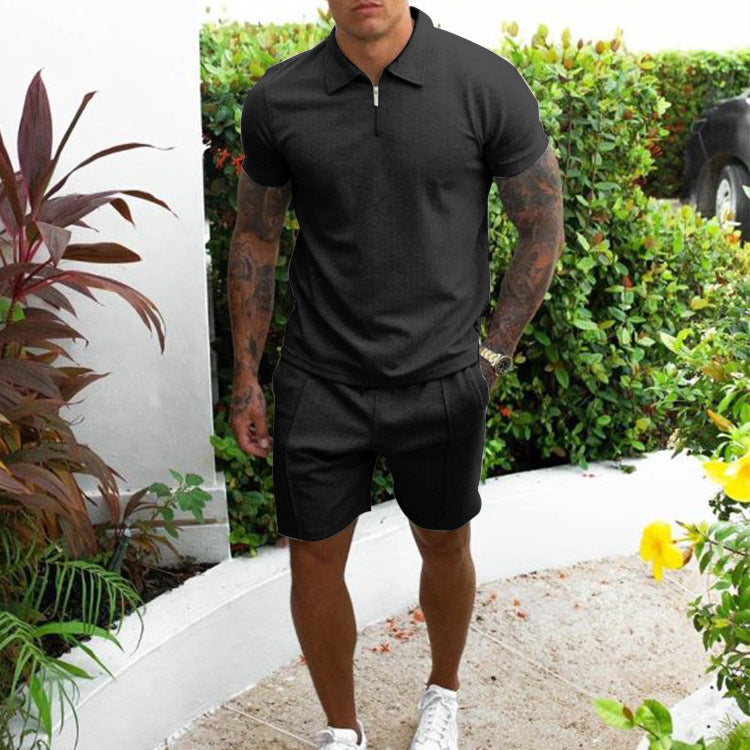 Herren Poloshirt und Shorts Set Drune