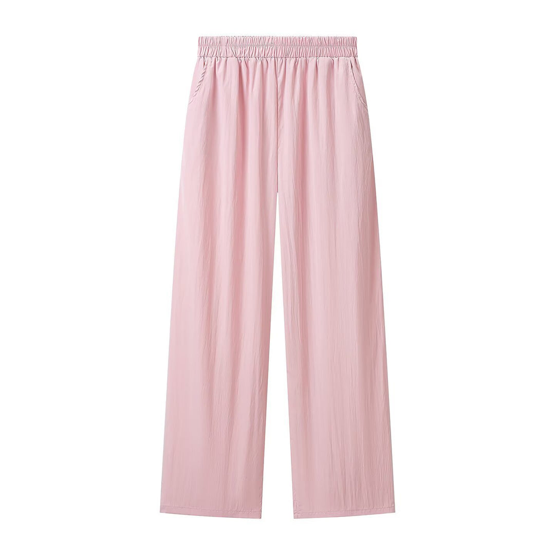 Damen Dreiteiliges Relax-Loungewear-Set mit Stehkragen, elastischer Highwaist-Hose und Wickelrock Drune