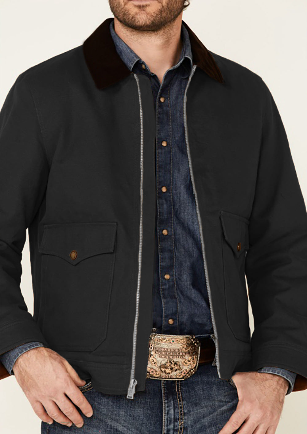 Herren rustikale Utility-Jacke mit praktischen Taschen Drune