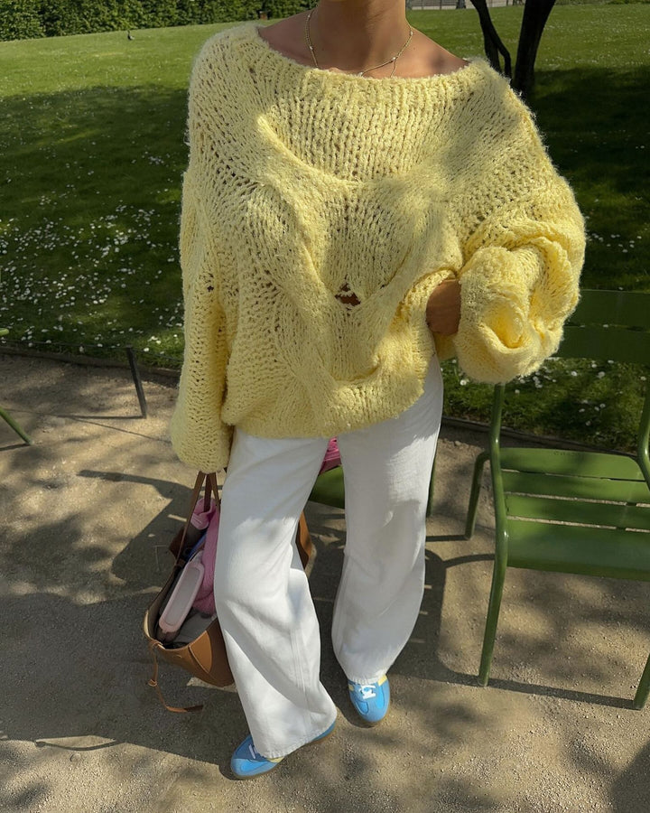 Damen Oversized Strickpullover Drune