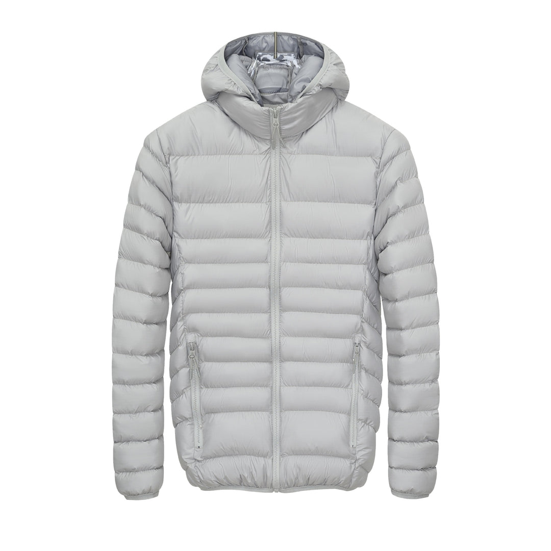 Herren Leichte gesteppte Kapuzen‑Steppjacke mit hohem Kragen, Thermofutter & Reißverschluss Drune