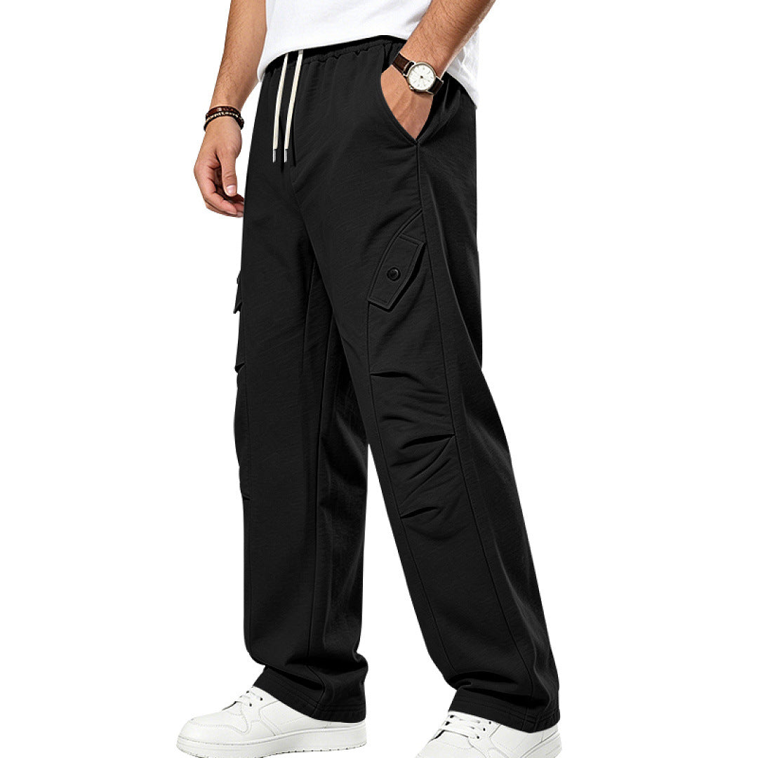 Herren Lässige Cargo-Jogginghose mit Kordelzug und Cut-Out-Details Drune