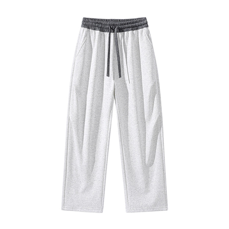 Herren Gerade geschnittene Lounge-Jogginghose mit elastischem Kordelbund & Seitentaschen Drune