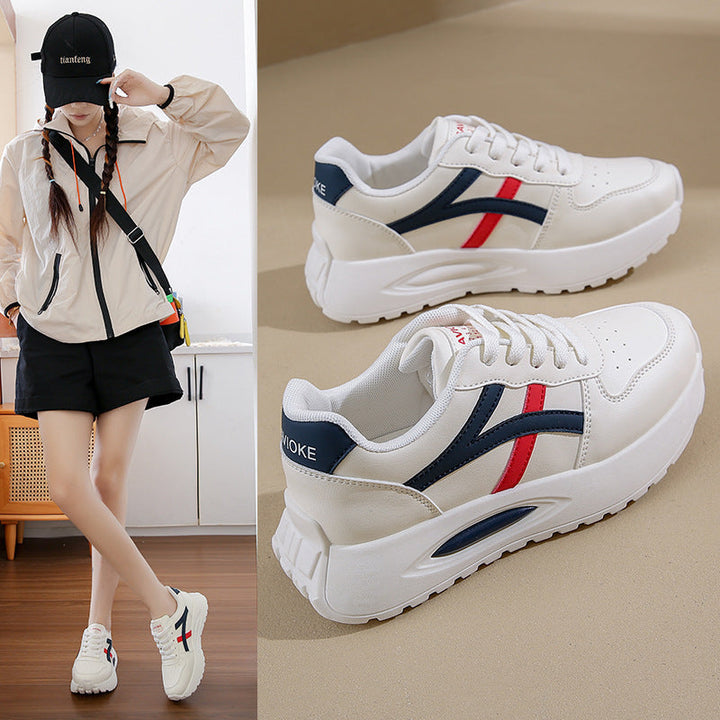 Damen Sportliche Plattform-Sneaker mit atmungsaktivem Obermaterial und komfortabler Dämpfung Drune